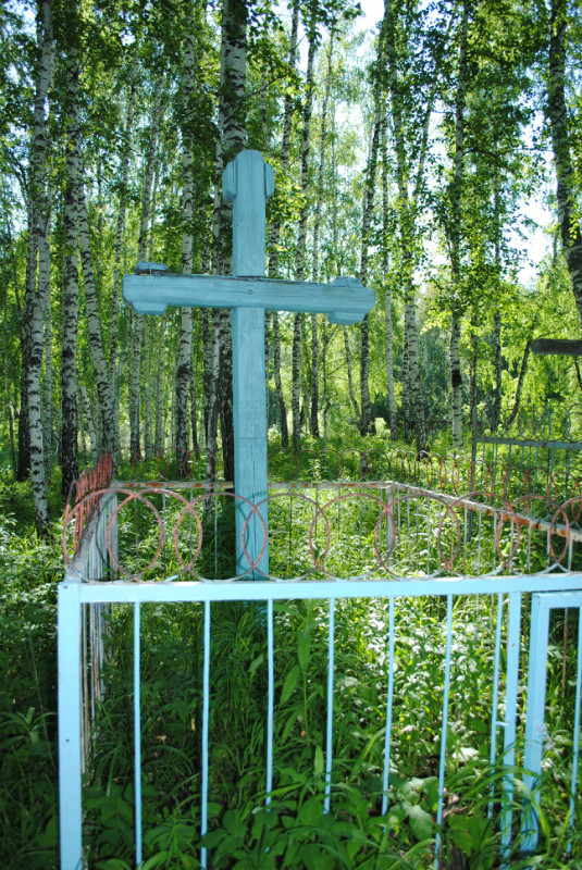 Крест на могиле К.С. Козьмы на кладбище хутора Виноградовка, Фотография сделана в июле 2011 года